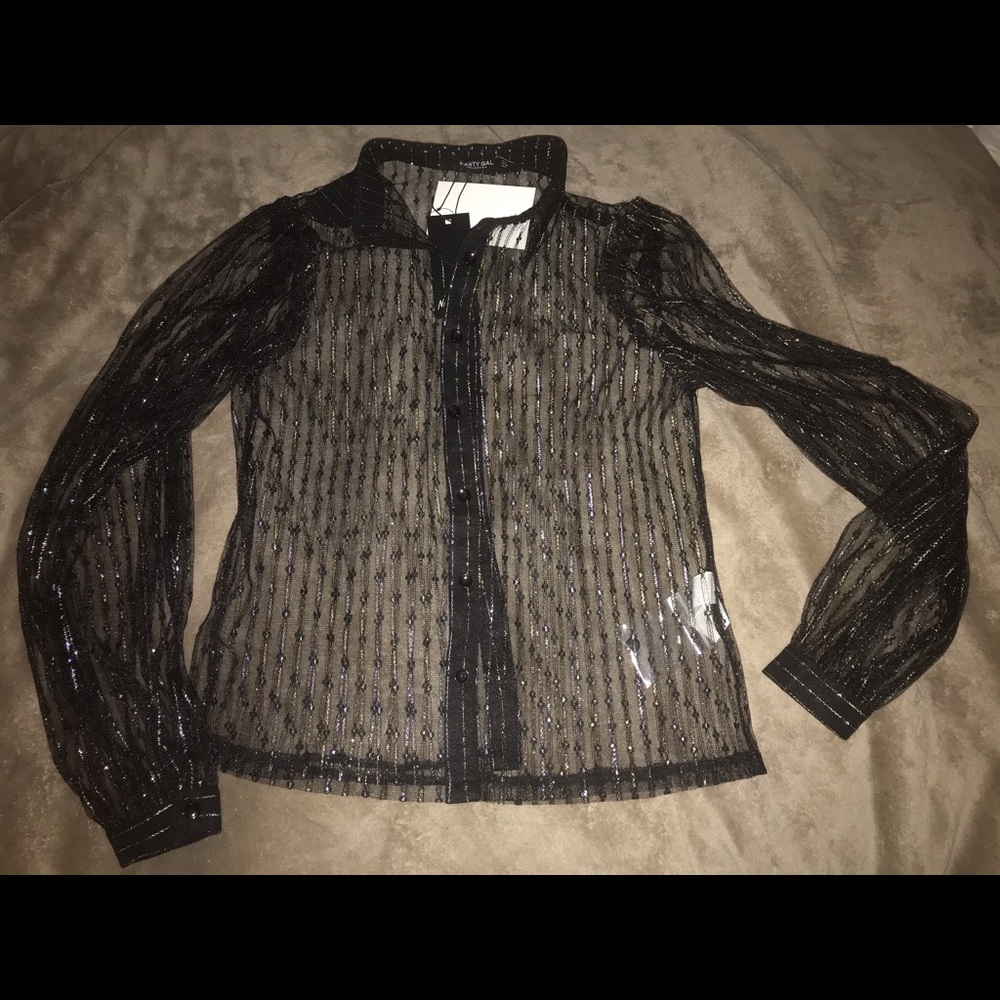 Mesh Gold and Silver Blouse